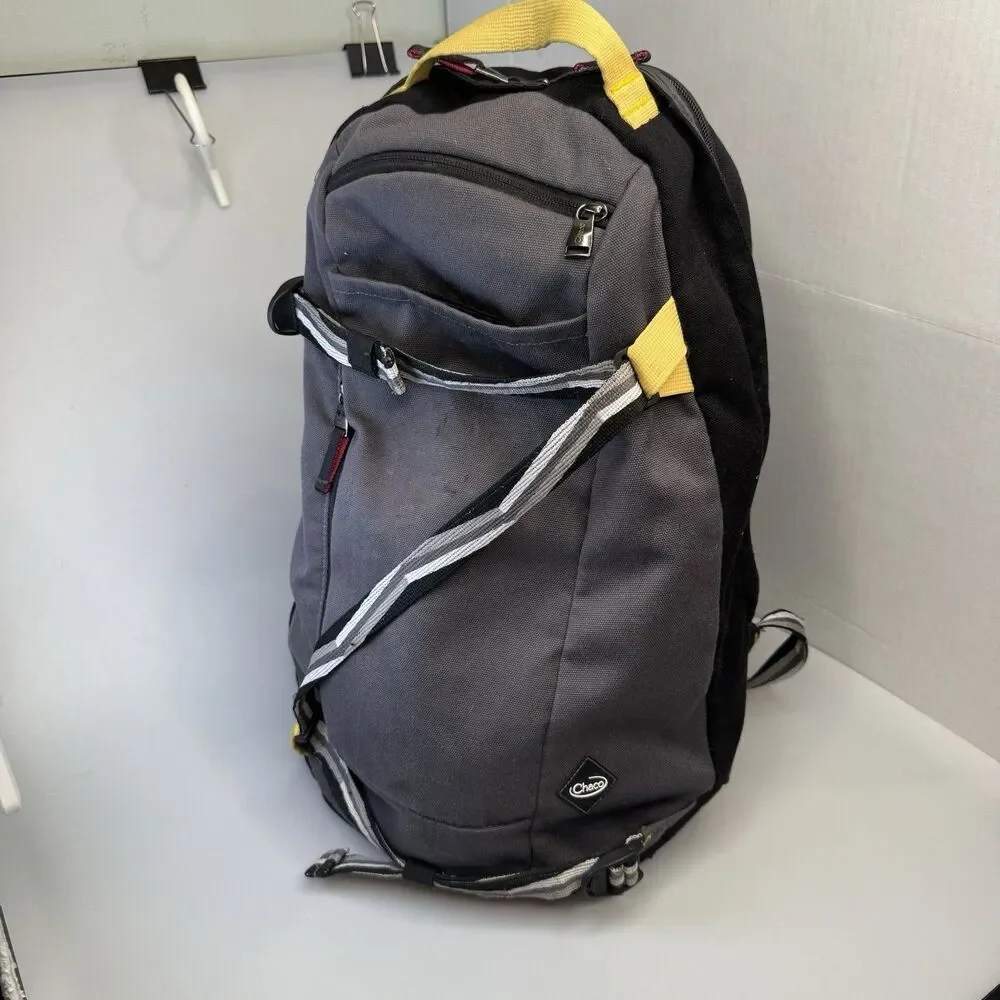 Chaco Radlands Daypack Backpack Gray Outdoor Hiking Travel Webbing EUC